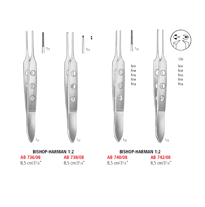 Bishop-Harmon Iris Forceps