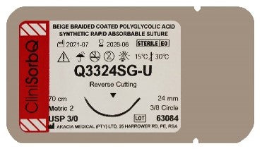 Rapid Absorption Undyed Braided PGA Suture - CliniSorb Q