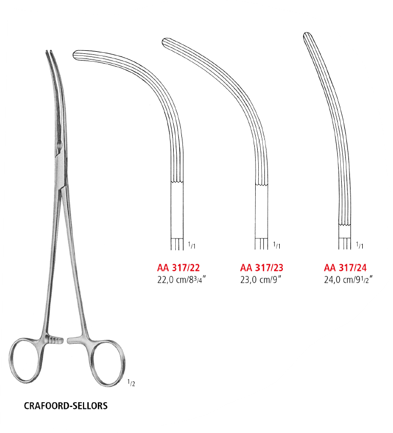 Crafoord-Sellors Bronchus Forceps