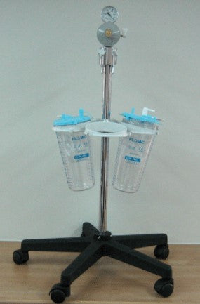 Flovac 4 Place Trolley For Surgical Suction Unit