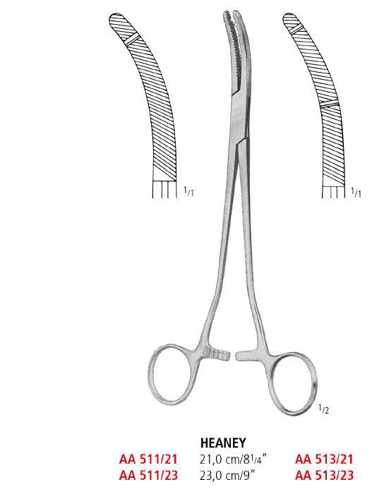 Heaney Hysterectomy Clamp Forceps