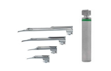 Integrated Fibre Optic Miller Laryngoscope 4-Blade Set