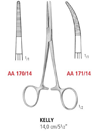 Kelly Hemostatic Forceps