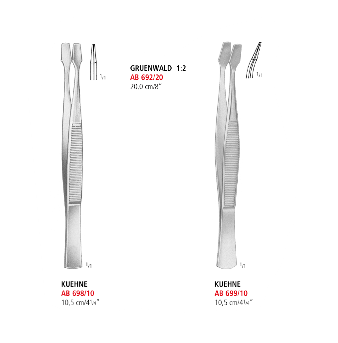 Kuehne Cover Glass Forceps