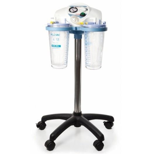 Mobile Surgical Suction Unit With Battery Back Up and 2 Bottles - Askir C30BR