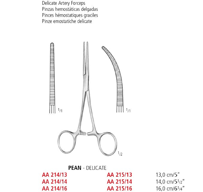 Pean Delicate Artery Forceps