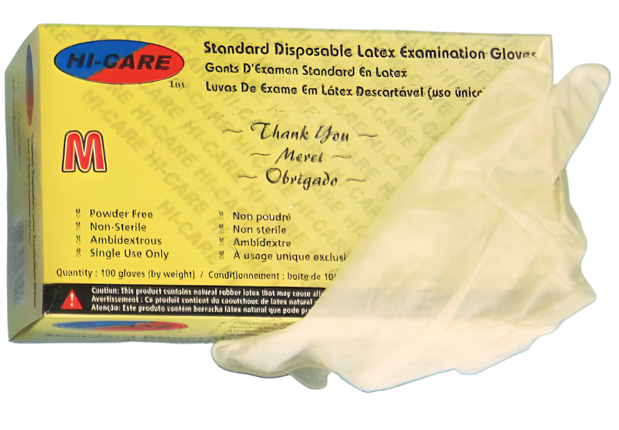 Disposable Latex Examination Gloves (10 Boxes x 100 Units)