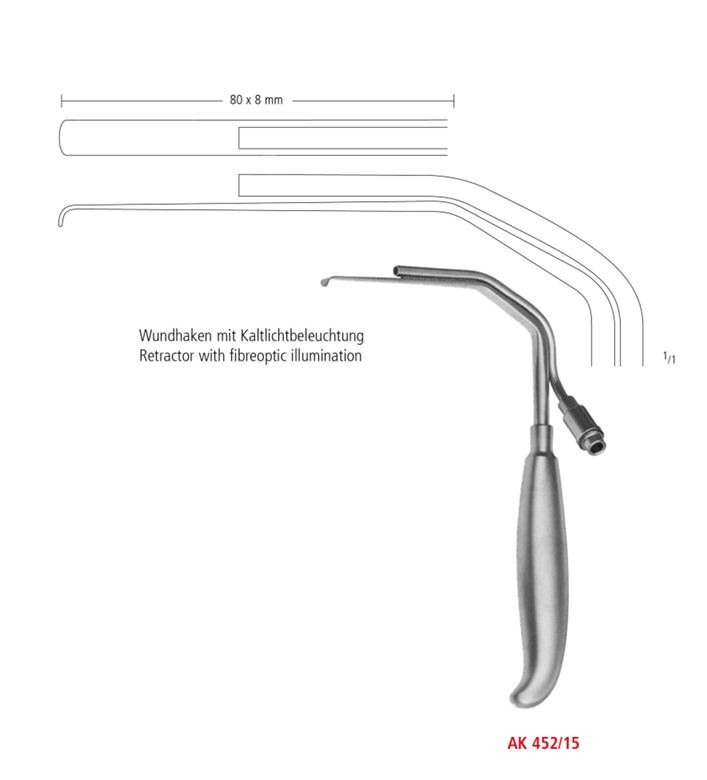Retractor With Fibre Optic Illumination