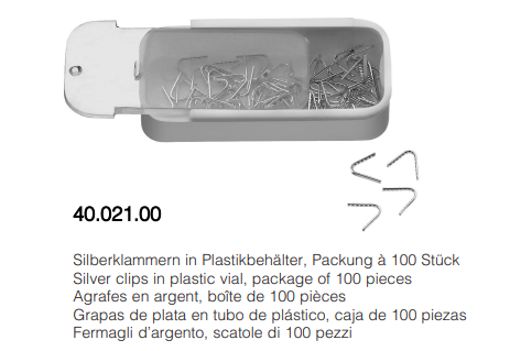 Silver Surgical Clips (100's)