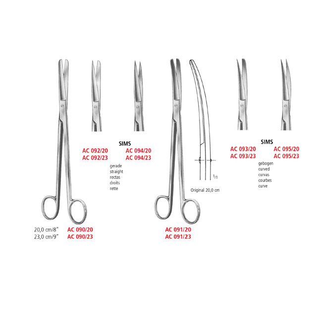 Sims Gynaecological Scissors