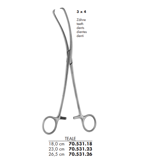Teale Vulsellum Forceps at Josec Supplies