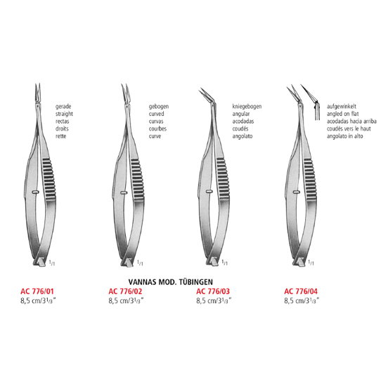 Vannas Modified Tübingen Cataract Scissors