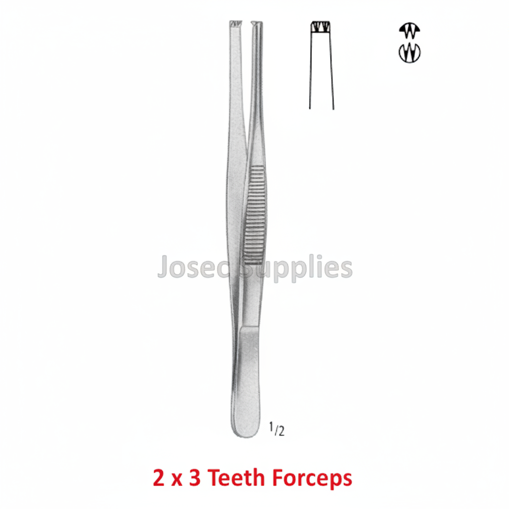 2 x 3 Teeth Tissue Forceps
