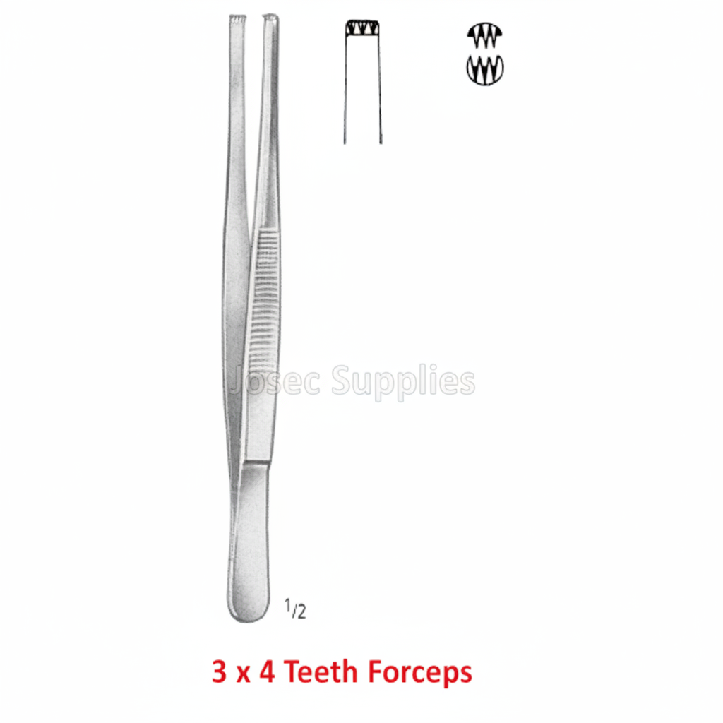 3 x 4 Teeth Forceps
