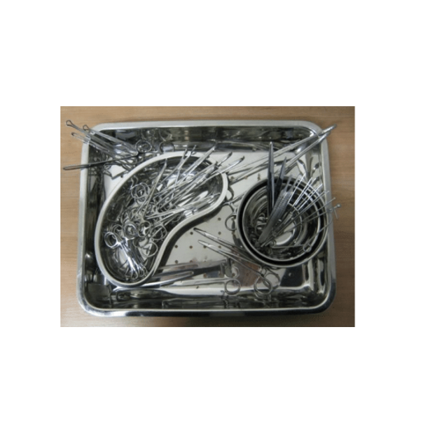 Abdominal Surgical Instrument Set With Tray