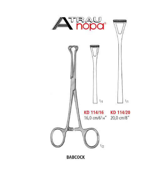 Babcock Atraumatic Intestinal Tissue Forceps
