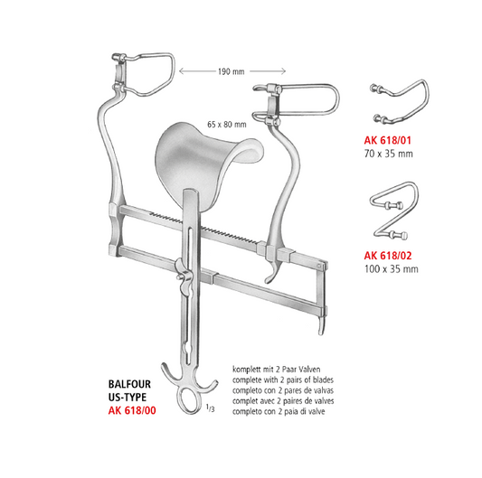 Balfour Abdominal Retractor - US Type