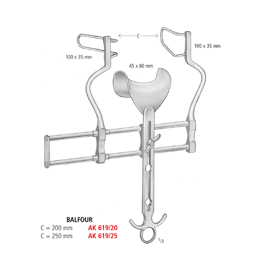 Balfour Abdominal Retractor with Round Valve