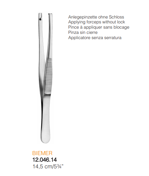 Biemer Clip Applying Forceps
