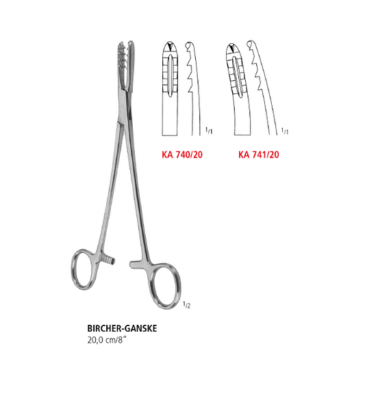 Bircher-Ganske Cartilage Seizing Forceps