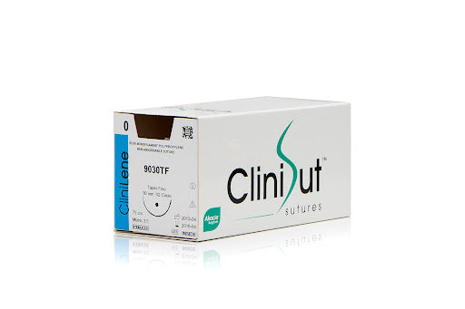 Blue Monofilament Polypropylene Synthetic Non-Absorbable Sutures - CliniLene