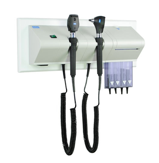 Wall Mounted Diagnostic Set With Otoscope, Ophthalmoscope and Ear Speculum - DW1000