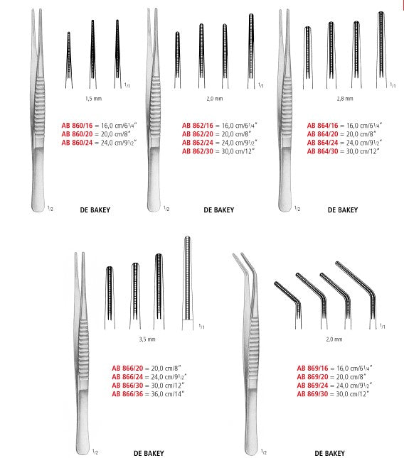 Debakey Vascular Tissue Forceps