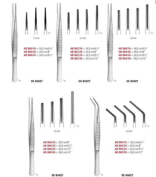 Debakey Vascular Tissue Forceps