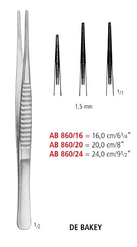 Debakey Vascular Tissue Forceps