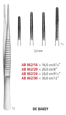 Debakey Vascular Tissue Forceps