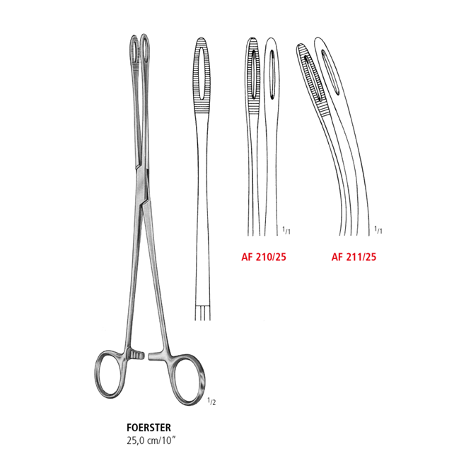 Foerster Narrow Sponge Holding Forceps