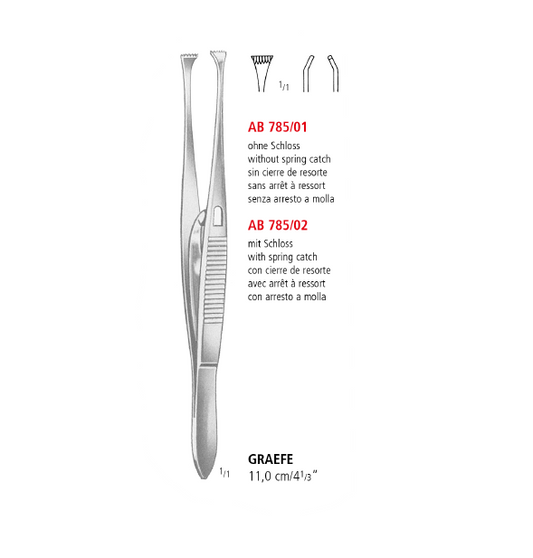 Graefe Fixation Forceps