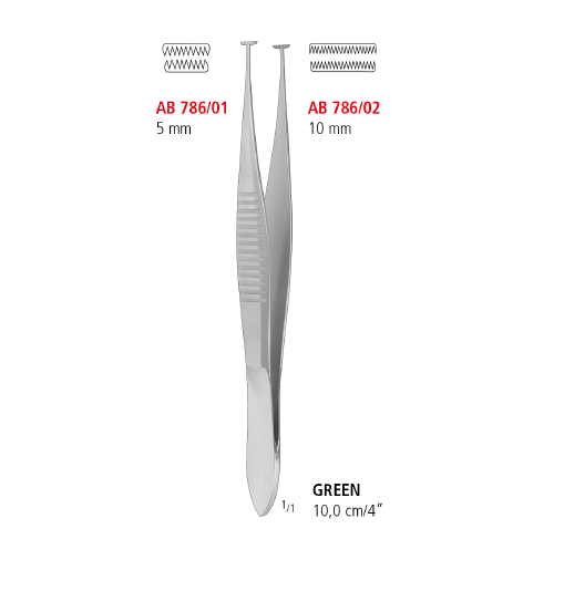 Green Fixation Forceps