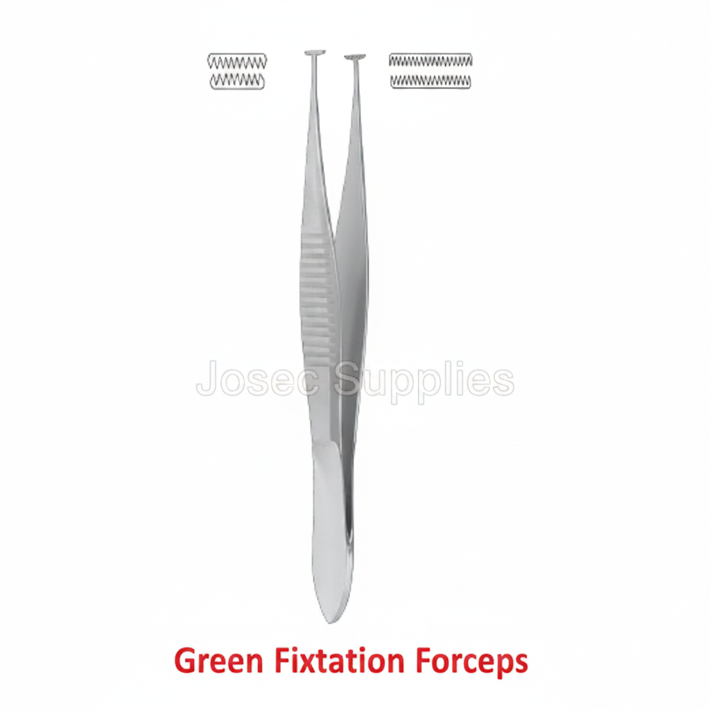 Green Fixation Forceps