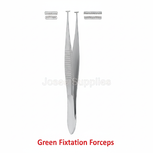 Green Fixation Forceps