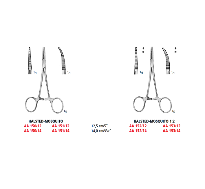 Halsted-Mosquito Fine Artery Forceps