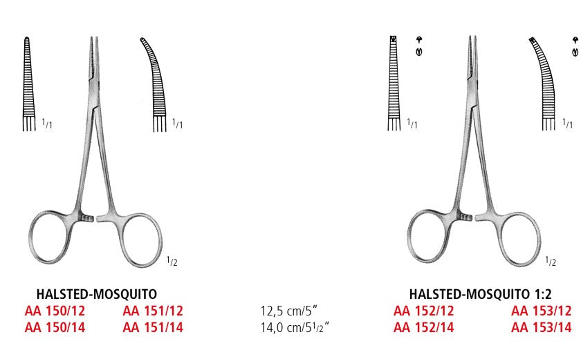 Halsted-Mosquito Fine Artery Forceps