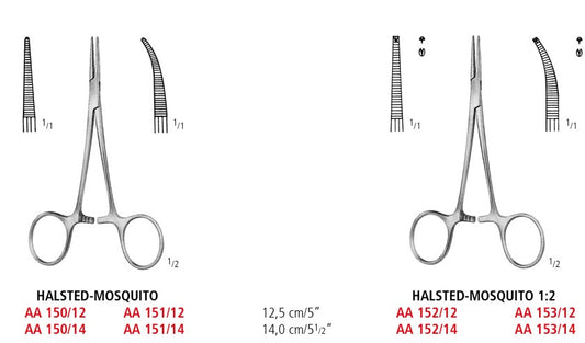 Halsted-Mosquito Fine Artery Forceps