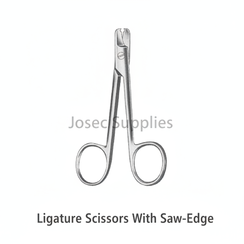 Ligature Scissors With Saw-Edge