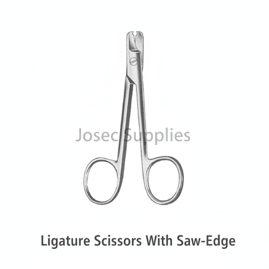 Ligature Scissors With Saw-Edge