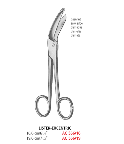 Lister-Excentric Bandage Scissors