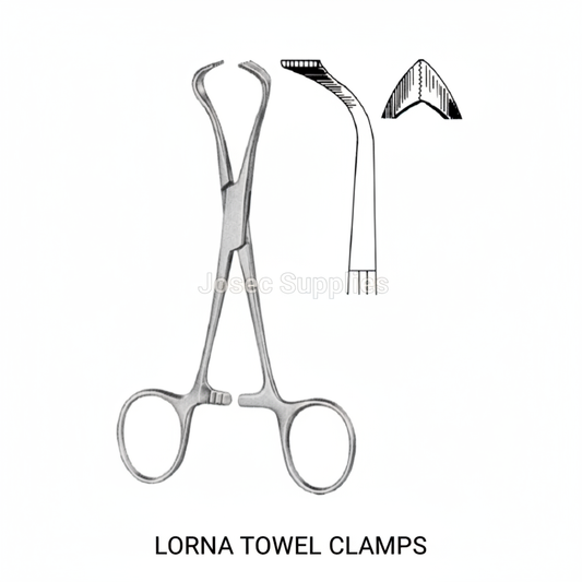 Lorna Towel Clamps surgical instrument with diagram