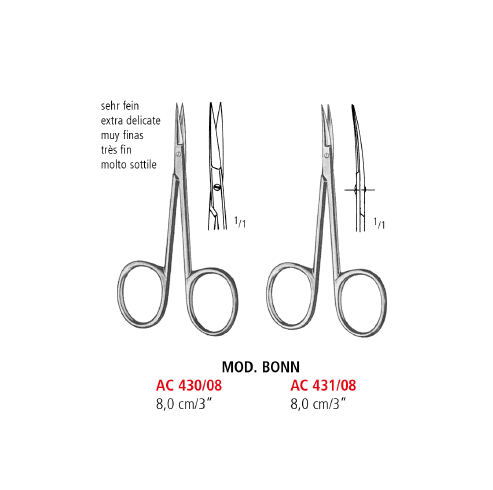 Modified Bonn Extra Delicate Scissors