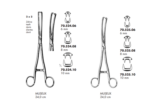 Museux Uterine Vulsellum Forceps