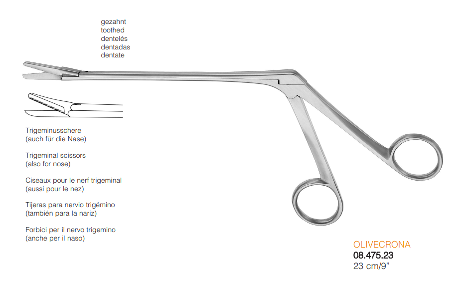 Olivecrona Trigeminal Scissors