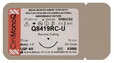PGCL Rapid Monofilament Absorbable Suture - CliniMono Q