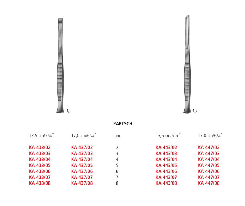 Partsch Bone Chisel and Gouge