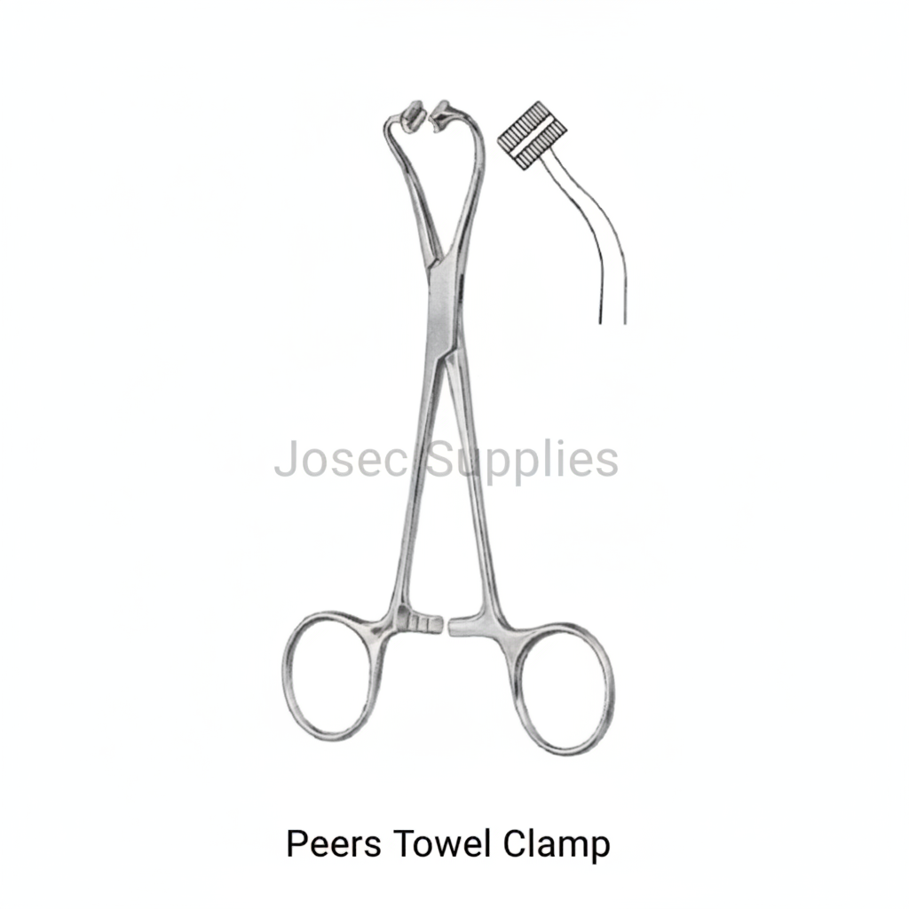 Peers Towel Clamp with close-up gripping tip detail by Josec Supplies