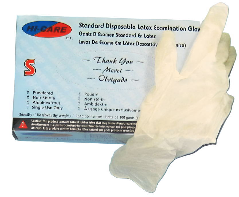 Disposable Latex Examination Gloves (10 Boxes x 100 Units)
