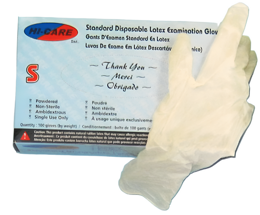 Disposable Latex Examination Gloves (10 Boxes x 100 Units)